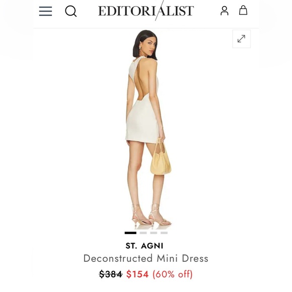 St. Agni Dresses & Skirts - St. Agni Deconstructed Mini Dress in Ivory